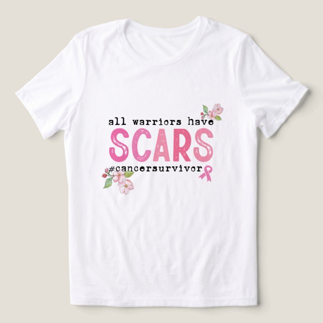Alla krigare har bilarna #cancer-överlevande t shirt (Design Framsida)