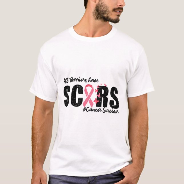 Alla krigare har Scar Bröstcancer överlevande Fig T Shirt (Framsida)
