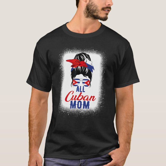 Alla kubanska mamma Kuba flagga för mor T Shirt (Framsida)
