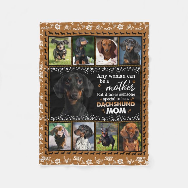 Alla kvinnor kan vara en Dachshund Mamma Hund Blan Fleecefilt (Framsidan)