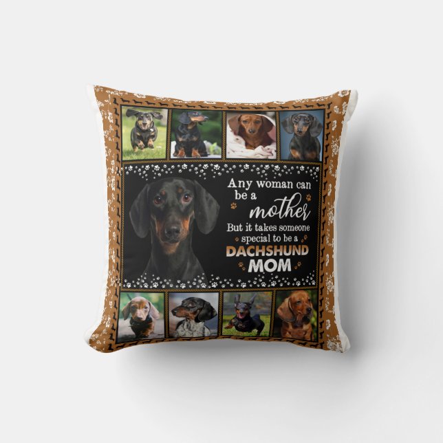 Alla kvinnor kan vara en Dachshund Mamma Hund Blan Kudde (Framsida)