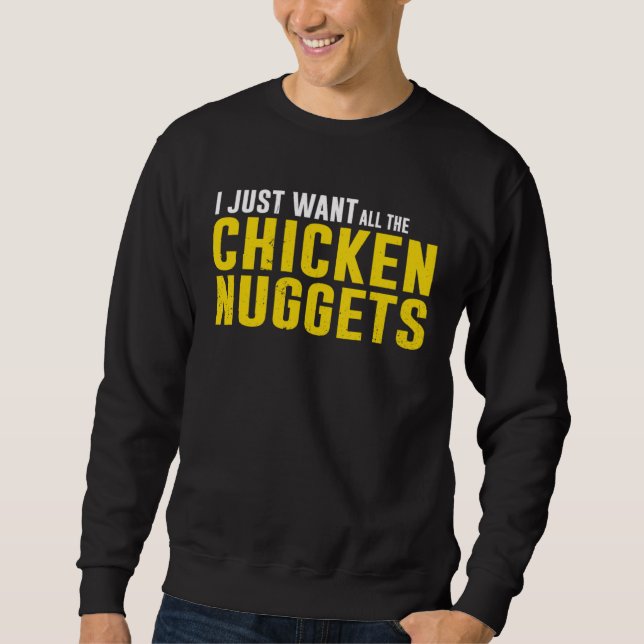Alla Kycklingnuggets Lång Ärmad Tröja (Framsida)