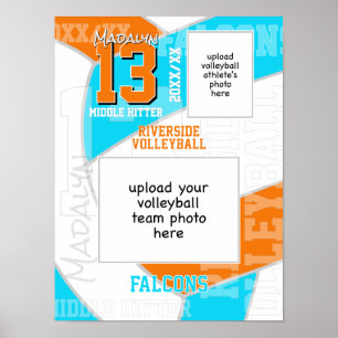 ALLA lagfärger volleybollspelare + lagfoto Poster
