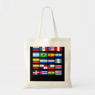 Alla latinamerikanska Flaggor Latino Hispanic Heri Tygkasse
