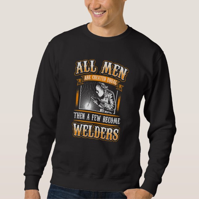Alla Manar Equal Few Welders Funny Welders Welders Lång Ärmad Tröja (Framsida)