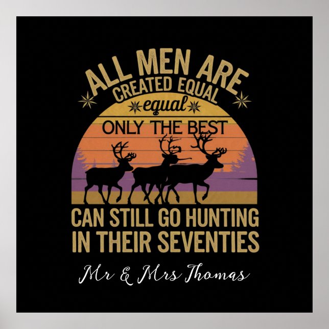 Alla Manar Equal Go Hunting Sventies utomhus Sunse Poster (Framsidan)