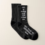 Alla Marskalkar/bästa man Frieri Funny Black Strumpor<br><div class="desc">Få bröllop firande att börja i stil med lustiga personliger som frieri strumpor. Utformningen har elegant av modern typografi namn och en anpassade begär att få läsa: "Mitt bröllop skulle SOCK utan dig. Kommer du att bli min groomsman?" All text är enkel att anpassa eller ta bort. Dessa unika och...</div>
