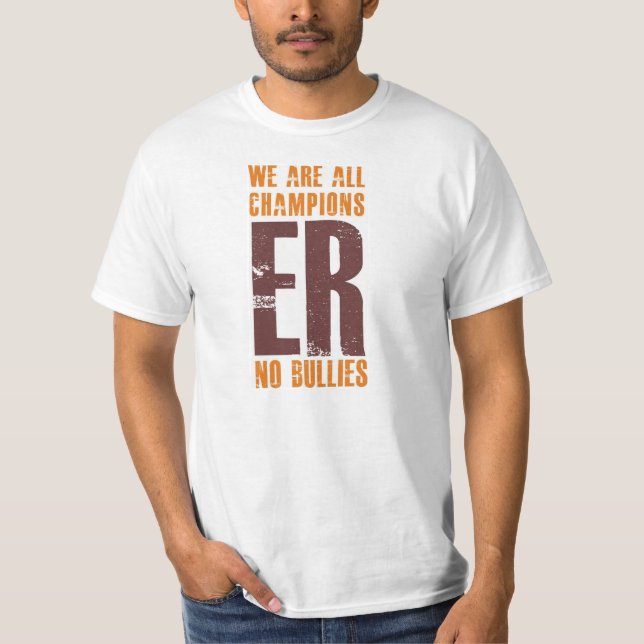 ALLA MÄSTARE, INGEN skjorta för utslagsplats för Tee Shirt (Framsida)