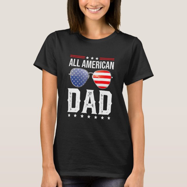 Alla matchningsfamiljer i amerikanska Pappa 4:e ju T Shirt (Framsida)