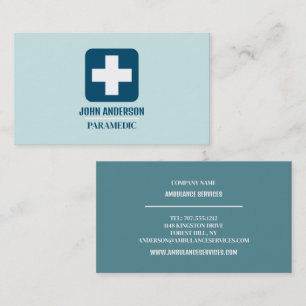 Alla medicinska Färg-tecken, EMT, Sjukvårdare Visitkort