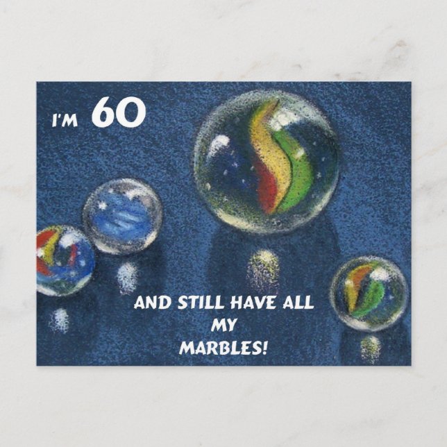 ALLA MIN MARBLES 60 BIRTHDAY VYKORT (Framsida)
