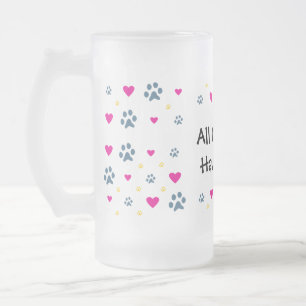 Alla min Unge-Barn har tassar Frostat Ölglas