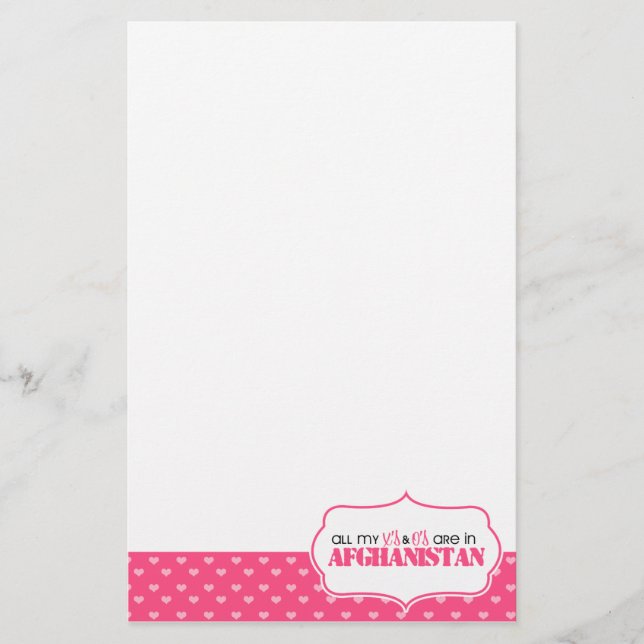 Alla min x och o är i Afghanistan Brevpapper (Framsida)