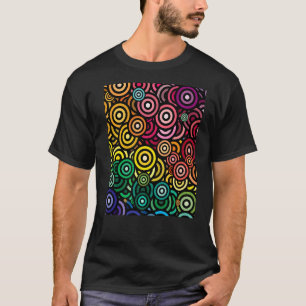 Alla mina favoritcirklar Concentric Rainbows Premi T Shirt