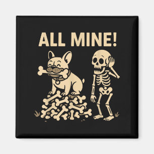 Alla Mina Halloween Hund Skelett Ben Magnet