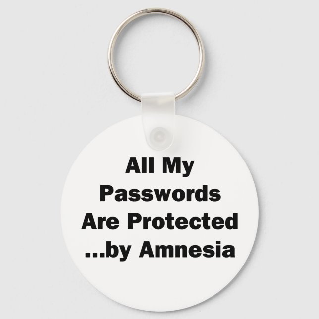 Alla mina lösenord är skyddade...från Amnesia Nyckelring (Framsida)