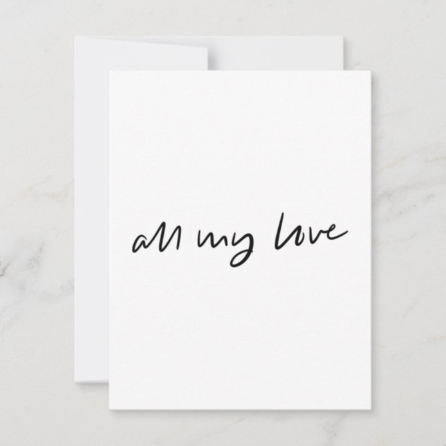 alla mina platta kärlek-kort tack kort (Framsida)