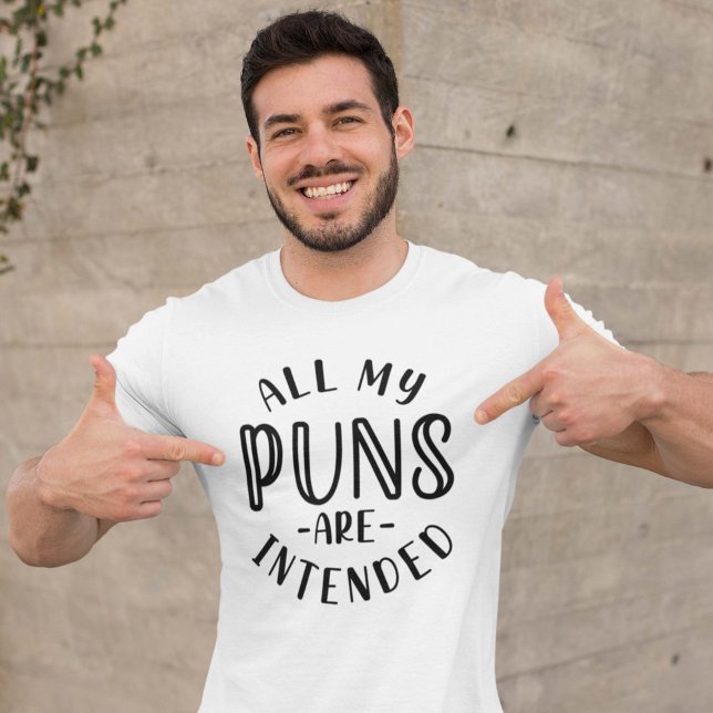 Alla mina pungar är avsedda t shirt (intended puns shirt)
