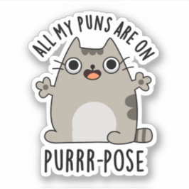 Alla mina puns är på den lättfunna katten Pun. Klistermärken