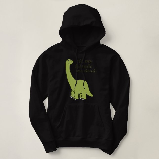 Alla mina vänner är Dead Dinosaur Premium T Shirt (Design framsida)