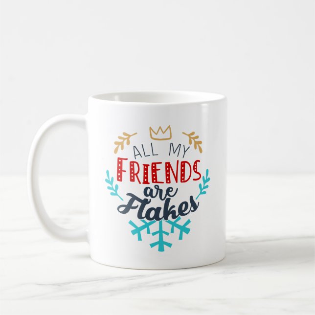 Alla mina vänner är Flakes Mugg - en fin jul (Vänster)