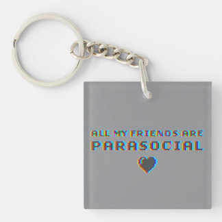 Alla Mina Vänner Är Parasociala Retro Glitch-grafi