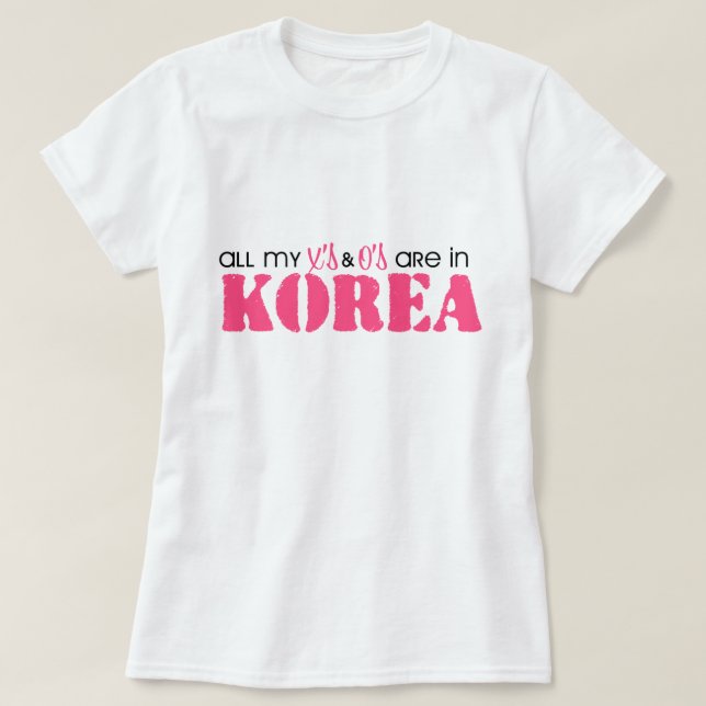 Alla mina X- och O:er finns i Korea T-shirt (Design framsida)