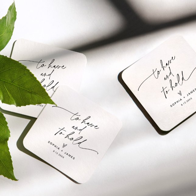 ALLA minimalistiska Bröllop-kvadrater Underlägg (Skapare uppladdad)