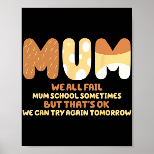 Alla misslyckas Mamma Skola Mamma presenter Mors D Poster