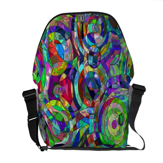 Alla mitt Psychedelic - ämna hänger lös Messenger Bag (Öppen Baksida)