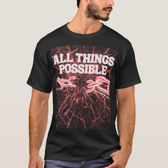 Alla möjliga Sak - Matthew 19:26 T Shirt (Framsida)