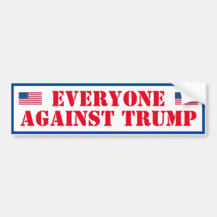 Alla mot Trump Bumper Sticker Bildekal
