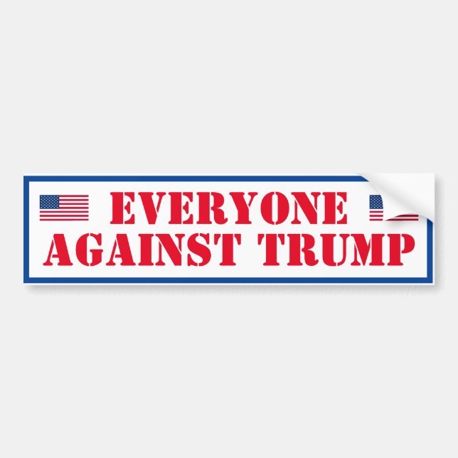 Alla mot Trump Bumper Sticker Bildekal (Framsidan)