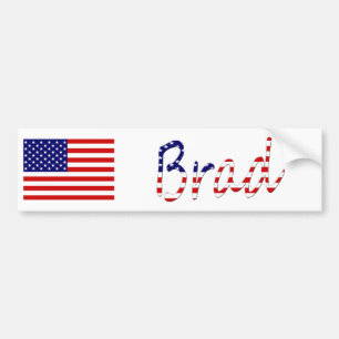 Alla Namn överbelastade USA flagga Bildekal
