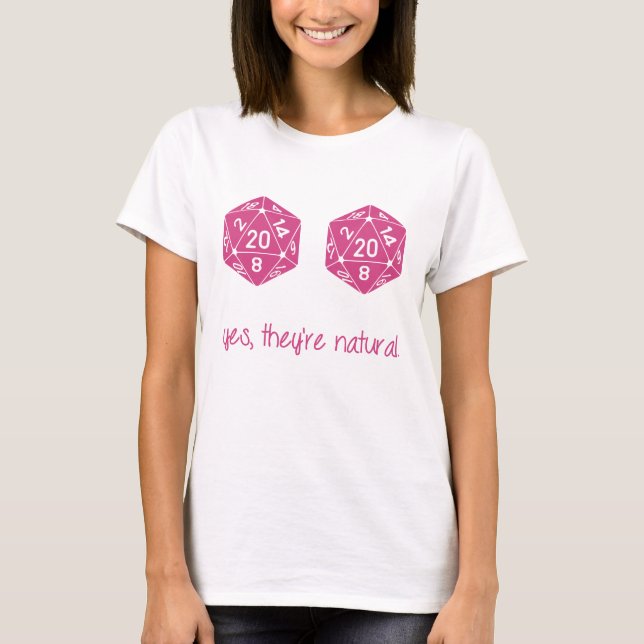 Alla naturliga 20 bröst Dice T-shirt (Framsida)