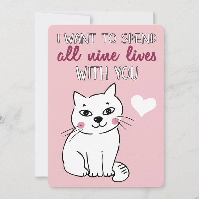Alla nio lever med dina romska Valentineser Julkort (Framsida)
