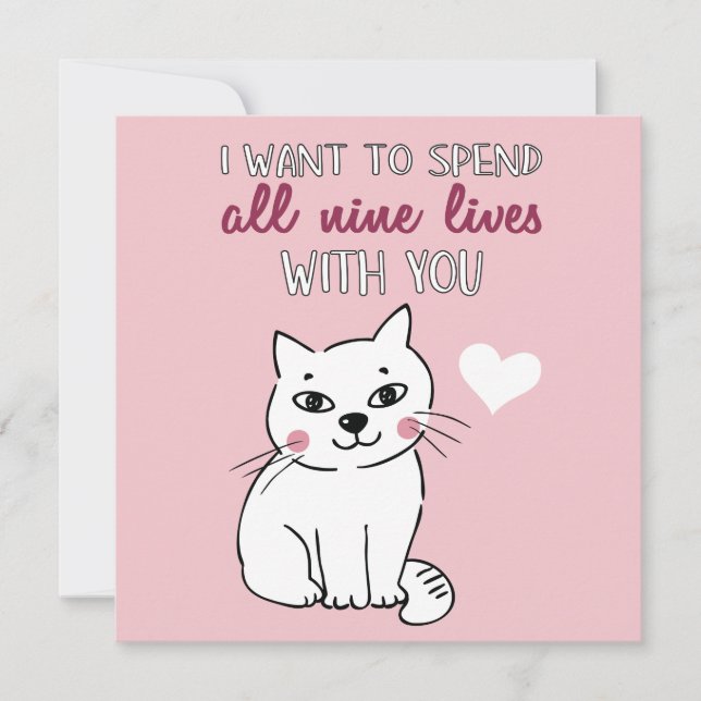 Alla nio lever med dina romska Valentineser Julkort (Framsida)