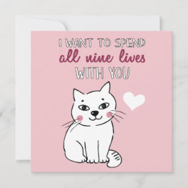 Alla nio lever med dina romska Valentineser Julkort
