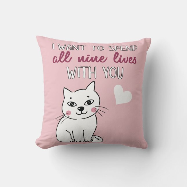Alla nio lever med dina romska Valentineser Kudde (Framsida)