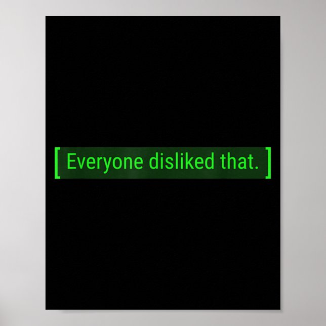 Alla ogillade den roliga sarkastiska kommentaren poster (Framsidan)