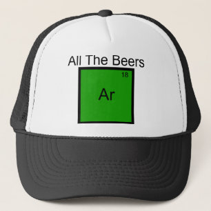 Alla ölen Argon Element Skämt T-Shirt Keps