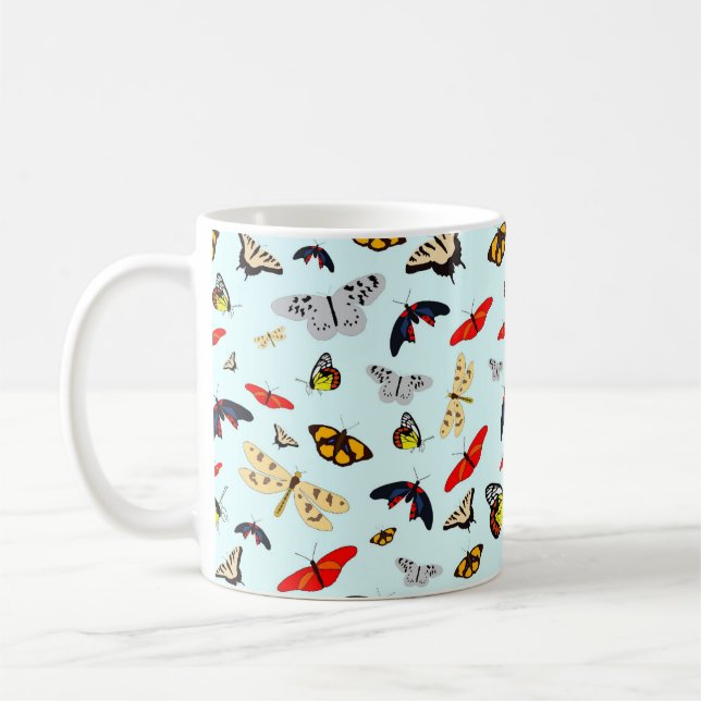 Alla olika typer av färgämnen kaffemugg (Vänster)