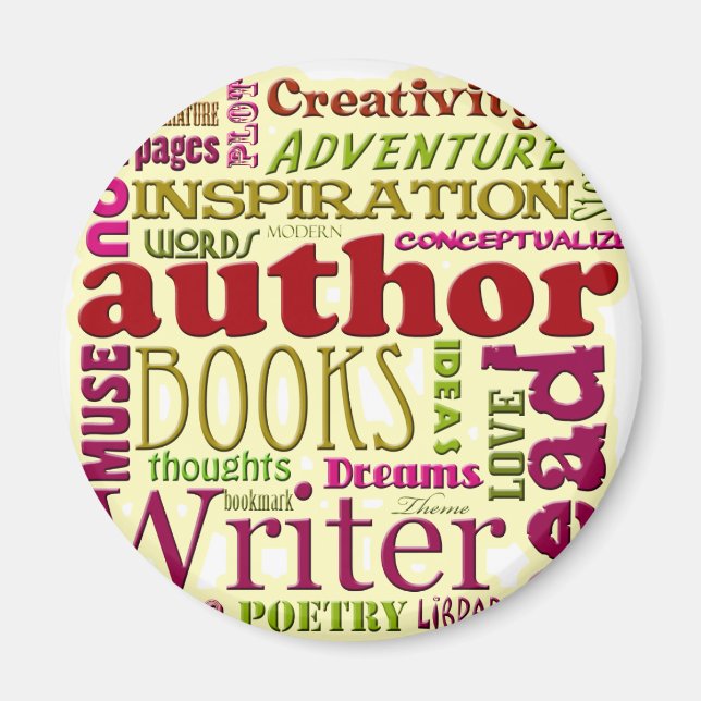 Alla om författare röda magnet (Framsidan)