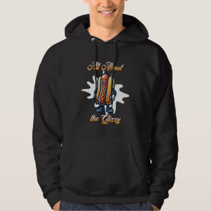 Alla om Glizzy Funny Hett dog Humor Hoodie