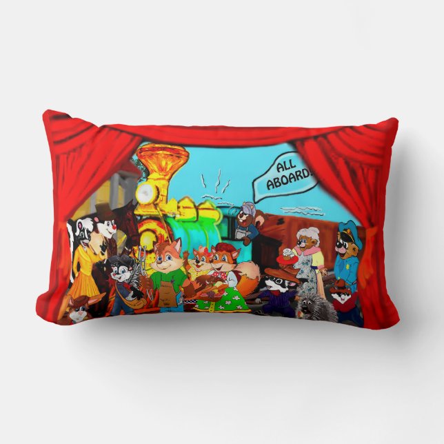 Alla ombord! lumbarkudde (Framsida)