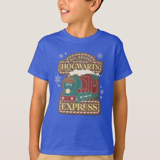 Alla ombord på HOGWARTS™ Express julgodis T Shirt (Framsida)