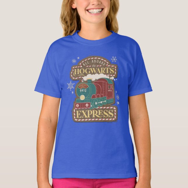Alla ombord på HOGWARTS™ Express julgodis T Shirt (Framsida)