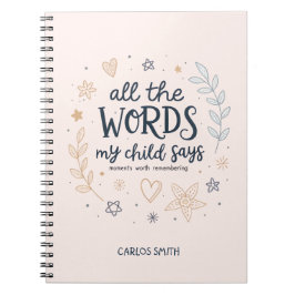 Alla ord min unge säger anteckningsbok