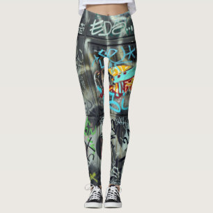 Alla över grafiska utskriftslegeringar leggings