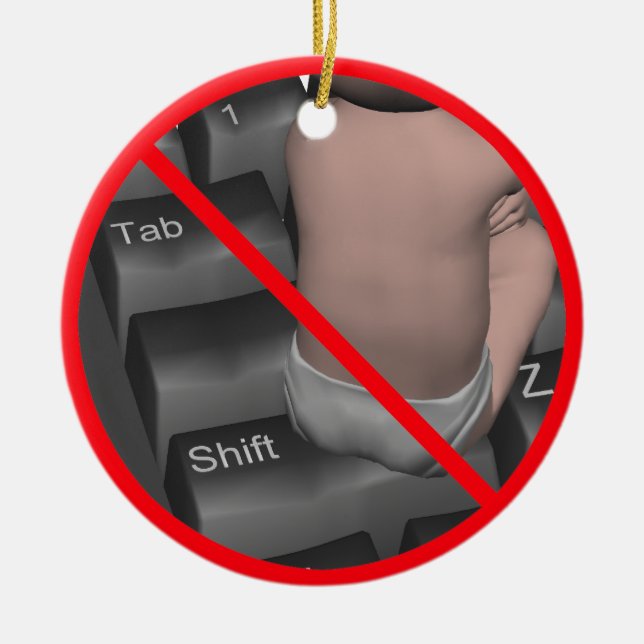 ALLA ÖVRIGA FÖRBJUDER! JULGRANSPRYDNAD KERAMIK (Framsidan)